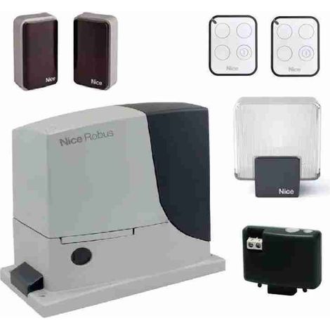 Nice RB1000BDKCE - Kit bidireccional para l'automatización de cancelas correderas hasta a 1000 kg, 24 Vdc, central integrada