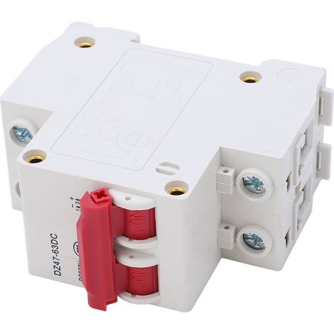 500V DC 2P 63A Photovoltaik-Leistungsschalter, modularer Schalter für Überlast- und Kurzschlussschutz, bipolare Schaltung. (1/5)