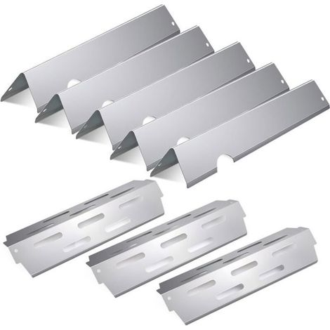 Pièces barbecue - LON® - bâtons assaisonnement + déflecteurs chaleur - acier inoxydable - pour Weber Genesis II 300 (1/5)