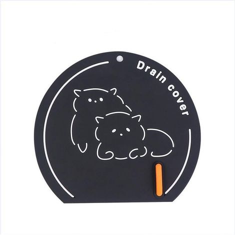 Tapis De Couverture Pour Drain - En Caoutchouc Souple Et PVC Épais - Anti-Odeur Anti-Insectes Résistant À L'Obstruction - Pour Salle De Bain Et Buanderie - 1 Pièce (1/5)