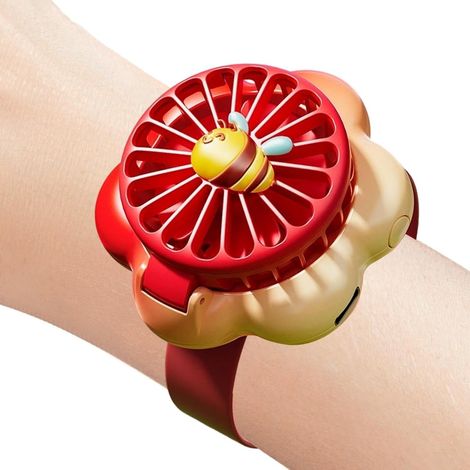 Mini ventilateurs lumineux rafraîchissants et portables pour l'été Petit ventilateur portable à porter sur soi pour les voyages, la plage, la randonnée, les pique-niques, les vacances, la maison, la