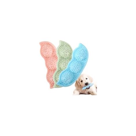 Juego de 3 huesos masticables para perros, fabricados en goma resistente y texturizada, ideales para la dentición. - Crezuo