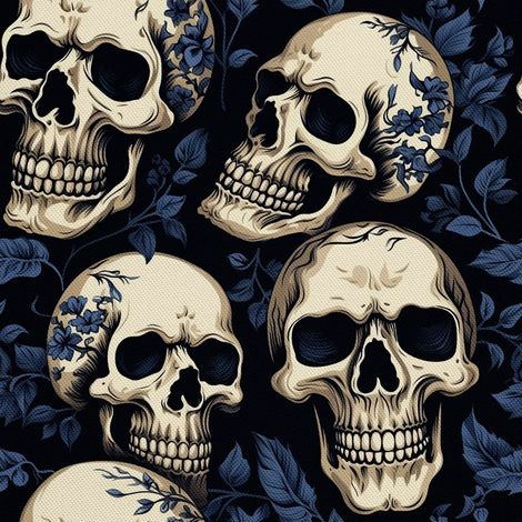 Tela Oxford decorativa para exteriores - Motivo de calavera I DX5024 (1/5)