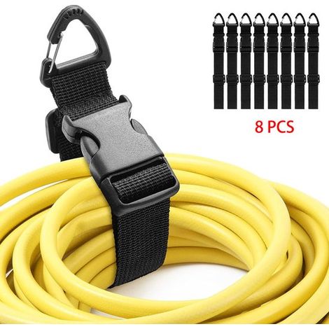 Supporto per cavi di prolunga a 8 pezzi con morsetto per treppiede, organizer per cavi regolabile, appendibile, 2,5 x 45 cm, per organizzare cavi, fili, ecc. (1/5)