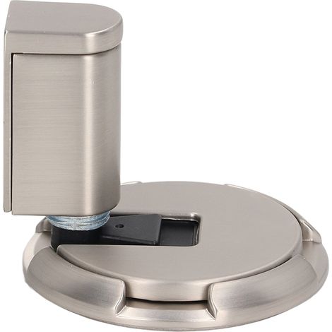 Türstopper aus Zinklegierung mit Saugnapf, nicht magnetisch, höhenverstellbar, geschliffenes Nickel (1/5)