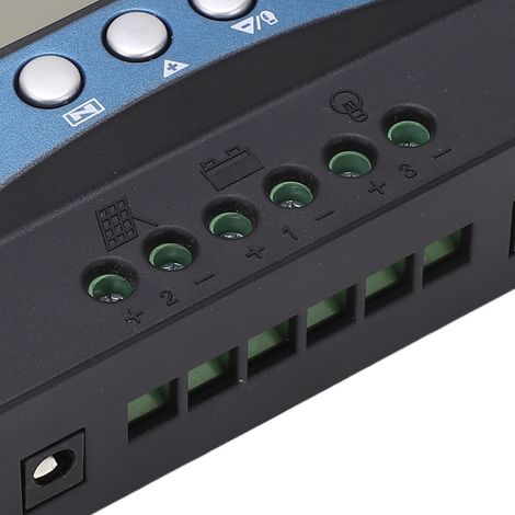 Contrôleur de charge solaire avec identification intelligente MPPT 12V/24V, doté de deux ports USB 5V, d'un affichage des paramètres réglables, d'un écran LCD et d'un réglage de minuterie, temps march (1/5)