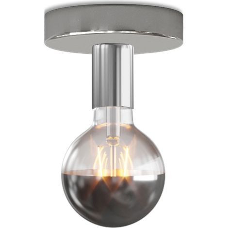 Lampe Fermaluce en métal avec ampoule Globo Chromé (1/4)