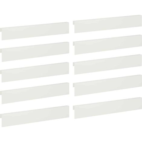 Garden Cover Profile 10 pcs 100 x 5 x 15 cm Steel White vidaXL