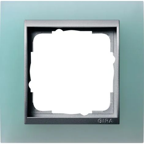 Gira Marco embellecedor 1f con anillo int. F Alu Gira Event Opaco Menta [021151], 0211 51