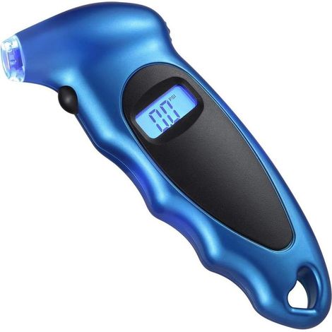 Digital Pneu Pression manomètre Voiture Camion Pneu Pression Checker rétro-éclairé LCD et antidérapant Grip (1/5)