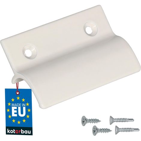 KOTARBAU® Poignée Extérieure Porte Fenetre 65 x 45 mm - Aluminium - Poignee de Baie Vitree Coulissante - Poignée de Porte de Terrasse avec Entretoise - Crème (1/4)