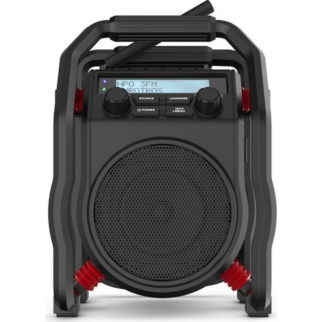 PerfectPro Radio de chantier UBOX400R avec alimentation secteur ou 9x piles AA rechargeables (1/5)