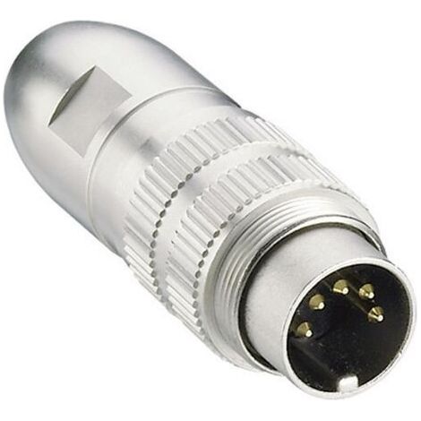 Connecteur rond DIN mâle, droit Lumberg 0331 04 Nombre de pôles: 4 argent 1 pc(s) D21437 (1/4)