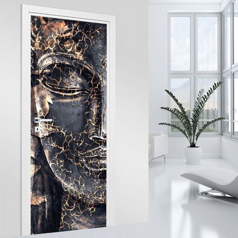 Stickers pour porte - Bouddha - 93 x 205 cm - Adhésif MAT (1/2)
