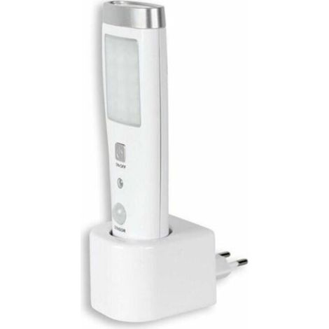 Tigrezy -Lampe de poche à induction d'urgence Lampe Torche à Détecteur de Présence Angle Détection 60° 15 LED Rechargeable Batterie Blanc (1/5)