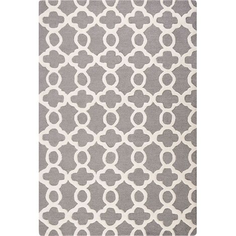 Tappeto rettangolare grigio - Tappeto moderno di design - 140 x 200 cm - Zile