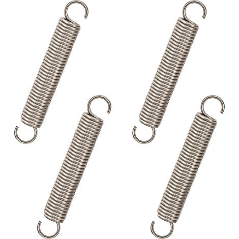 Traction Spring 70 mm Tension Springs with Hooks Stainless Steel Spring Wire Diameter 1.6 mm Outer Diameter 10 mm Force 8 kg 4 Pieces (1/5)