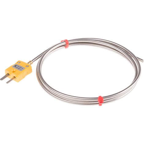 Connecteur type K Ø 3mm, +1100°C max à Fiche mâle miniature ( Prix pour 1 )