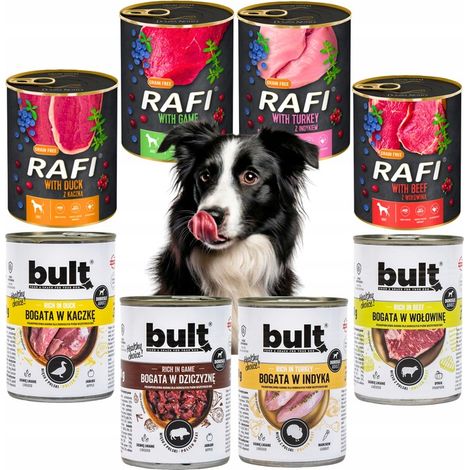 DOLINA NOTECI RAFI + BULT PREMIUM Nassfutter für Hunde, 8 x 400 g