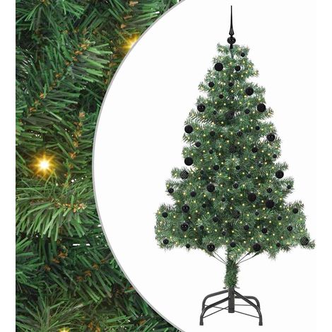 Sapin de Noël Arbre de Noël avec 300 LED avec support Vert 210 cm PVC (1/5)