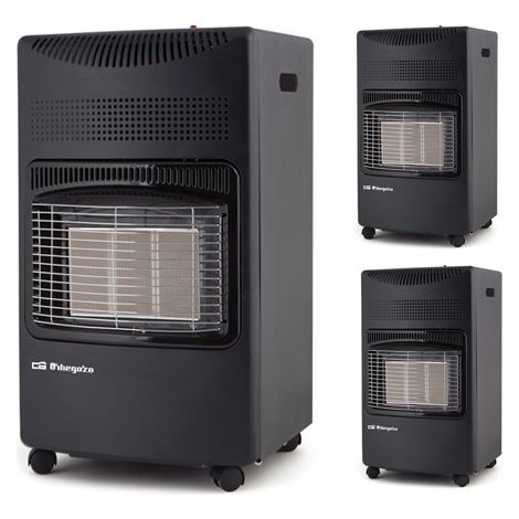 Pack 3 Estufas cerámicas a gas HCE73 Orbegozo, 4200W, 3 Niveles de potencia, Calentador de Gas Butano o Propano (1/5)