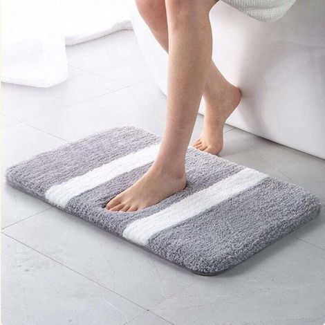 Tapis de bain, 50 cm x 80 cm, antidérapant, lavable en machine, super absorbant (1/4)