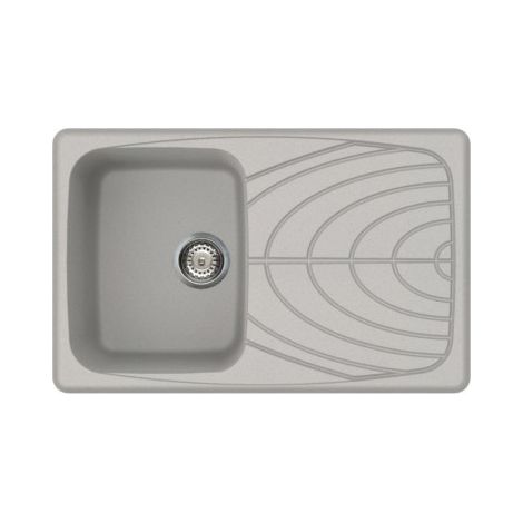 Lavello Elleci Incasso 1 vasca 79x50 Master 300 Metaltek Grigio Aluminium LMM30079 (1/3)