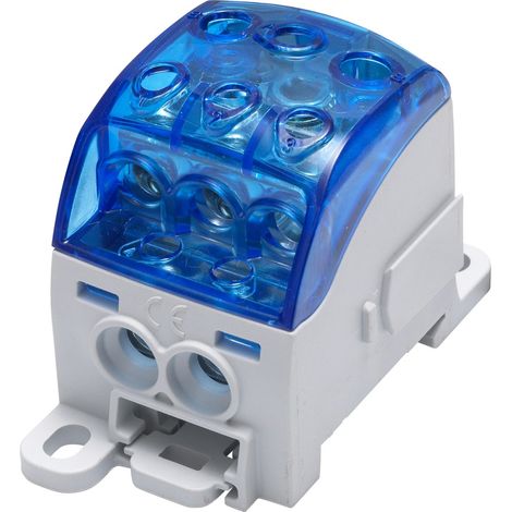 Bloque de distribución universal SUB 220 Al/Cu 82060 simblock, azul (1/4)