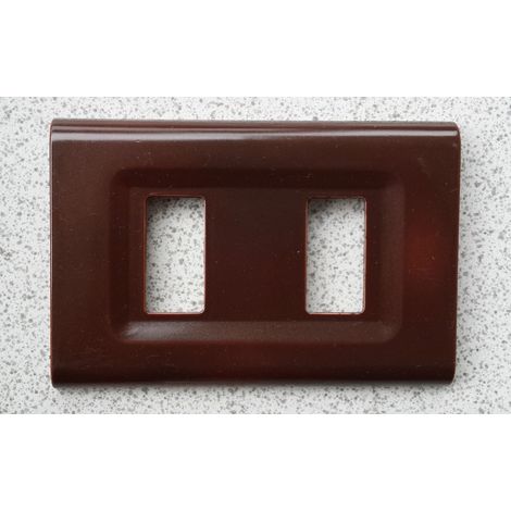 Trade Shop - ABS-ABDECKPLATTEN DER MAGIC ELITE-SERIE BTICINO KOMPATIBEL MIT STECKDOSENABDECKUNGEN - Braun