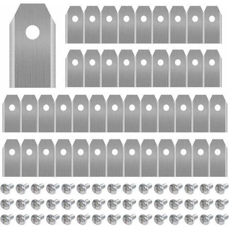 Jeu de 45 lames de tondeuse à gazon, dont 45 vis, pour tondeuses robotisées Husqvarna/Automower/Yard Force/Gardena, lames de rechange pour modèles 105, 310, 315, 320, 420, 430x et R40i, 35 x 18 x 0,75 (1/4)