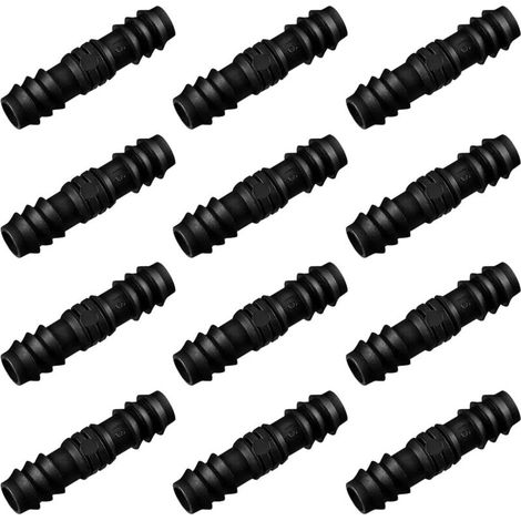 Raccord simple 4 dérivation trois voies à travers coude, 12 pièces, accessoire de jardinage pour irrigation goutte à goutte et grand hangar (1/5)