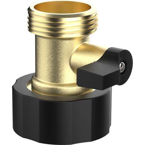 Applicable Soupape d'arrêt en Laiton 3/4" Vanne à Sphère Robinet à tournant pour Tuyau d'Arrosage 2pcs (1/5)