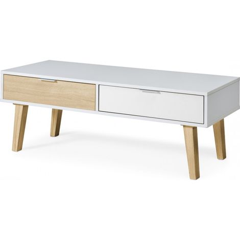 TOPKIT | Table basse avec 2 tiroirs 2279 | Table basse | Table d'appoint de salon | chêne blanc (1/5)