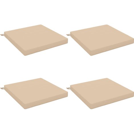 Coussins de siège 4 pièces SOEST 4 pc 100 % polyester Crème vidaXL