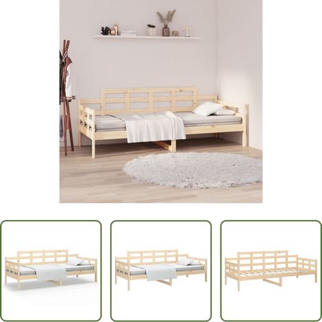 vidaXL Holzsofa - Tagesbett Massivholz Kiefer 90x190 cm (1/5)