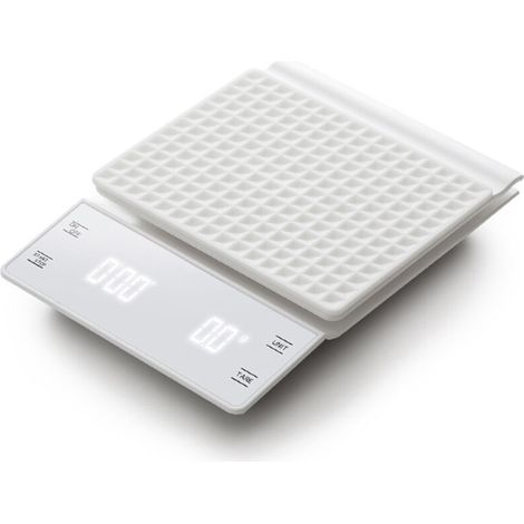 Balance de cuisine pour café avec minuteur, haute précision 3 kg 0,1 g, adaptée au café filtre, au café à la verseuse, etc., avec écran LCD rétroéclairé. (1/5)