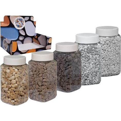 Assortimento di ciottoli decorativi naturali – Confezione da 15 pezzi – Ideali per vasi e centrotavola