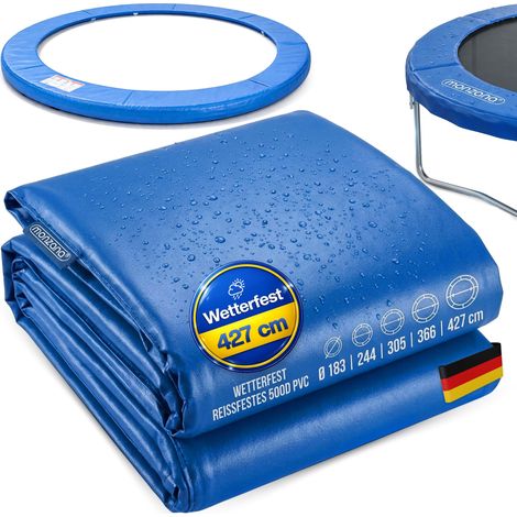 MONZANA® Trampolin Randabdeckung Ø 183 244 305 366 427cm 30cm breit 100% UV-beständig reißfest wetterbeständig universell Federabdeckung Randschutz 426cm (1/7)
