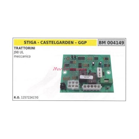 Scheda elettronica CASTELGARDEN trattorino J98 UL meccanico 004149