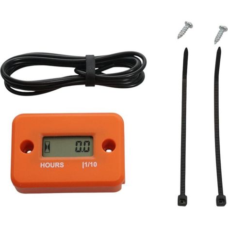 Contador de horas inductivo impermeable Promx PR06 naranja (EL)