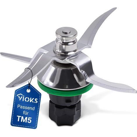 Thermomix TM5 Messer – 132 mm Edelstahlklinge – Küchenmaschinenkompatibel – Effizientes Mahlen und Abstumpfen (1/5)