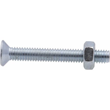 Vis à métaux zinguée tête fraisée PZ cruciforme Ø 6x30 mm – Lot de 10 vis pour bois dur – Résistance à la corrosion – Vissage rapide – Vissal