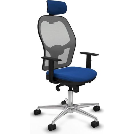 Piqueras y Crespo Silla Jorquera azul con reposabrazos ajustables