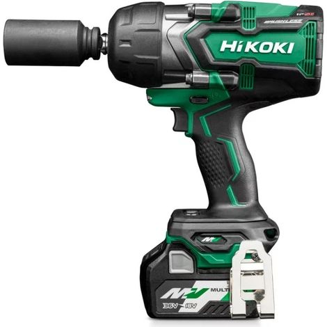 Hikoki – Boulonneuse à chocs 1/2' 36V avec 2 batteries 2.5Ah – Couple max 1400N·m – Moteur sans balais – Coffret de transport inclus - WR36DGWRZ