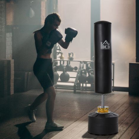 Sac frappe autoportant 170 cm, usage intensif, boxe et MMA, musculation, pour adultes et adolescents, entraîneur boxe lourde, base ventouse