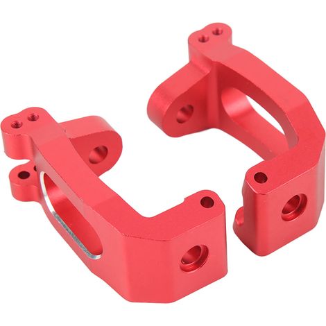 C-förmiges Vorderradnaben-Upgrade-Zubehör für TRAXXAS SLEDG 4WD 1/8 RC-Car, Lenkhebelhalterung aus Aluminiumlegierung (rot). (1/5)