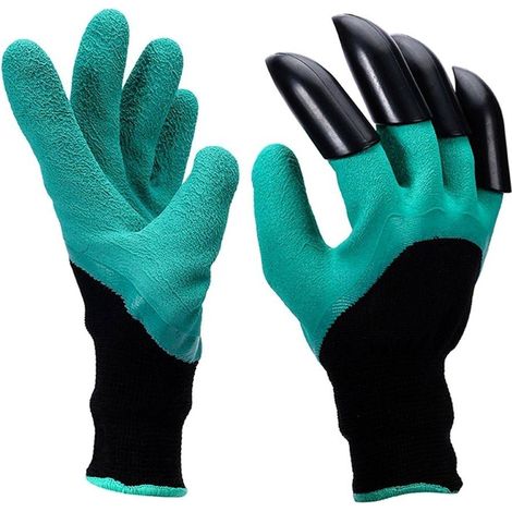 708004 Gants de jardinage avec griffes en plastique ABS pour creuser