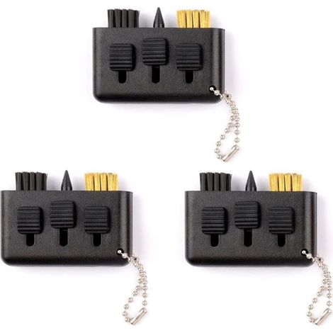 Bardusch - 3pcs brosse de nettoyage de golf noir, outil pratique, accessoires de golf multifonctionnels (1/4)