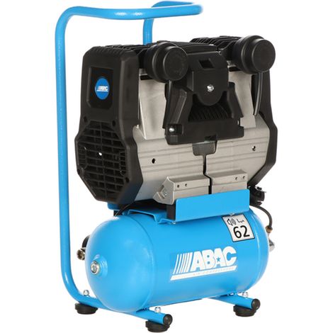 COMPRESSORE ARIA PORTATILE SILENZIATO 6Lt MONOFASE 2HP START QUIETE 0S20 ABAC