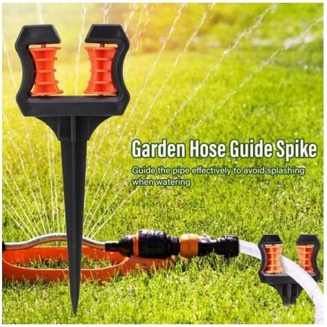 Piquet de Guidage de Tuyau D'Arrosage 3 Pièces, Rouleau de Support de Positionnement de Tuyau D'eau, Protection de Tuyau en ABS, Léger et Portable pour Pelouses de Jardin (1/3)
